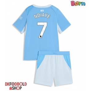 Manchester City Iliman Ndiaye #7 Hjemmebanesæt Børn 2026-27 Kort ærmer (+ korte bukser)